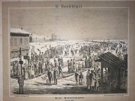 Zürich Seegfrörni 1880 Tonlithographie
