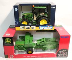 1:16 John Deere Traktor Bruder + Ballenpresse Bitains neu