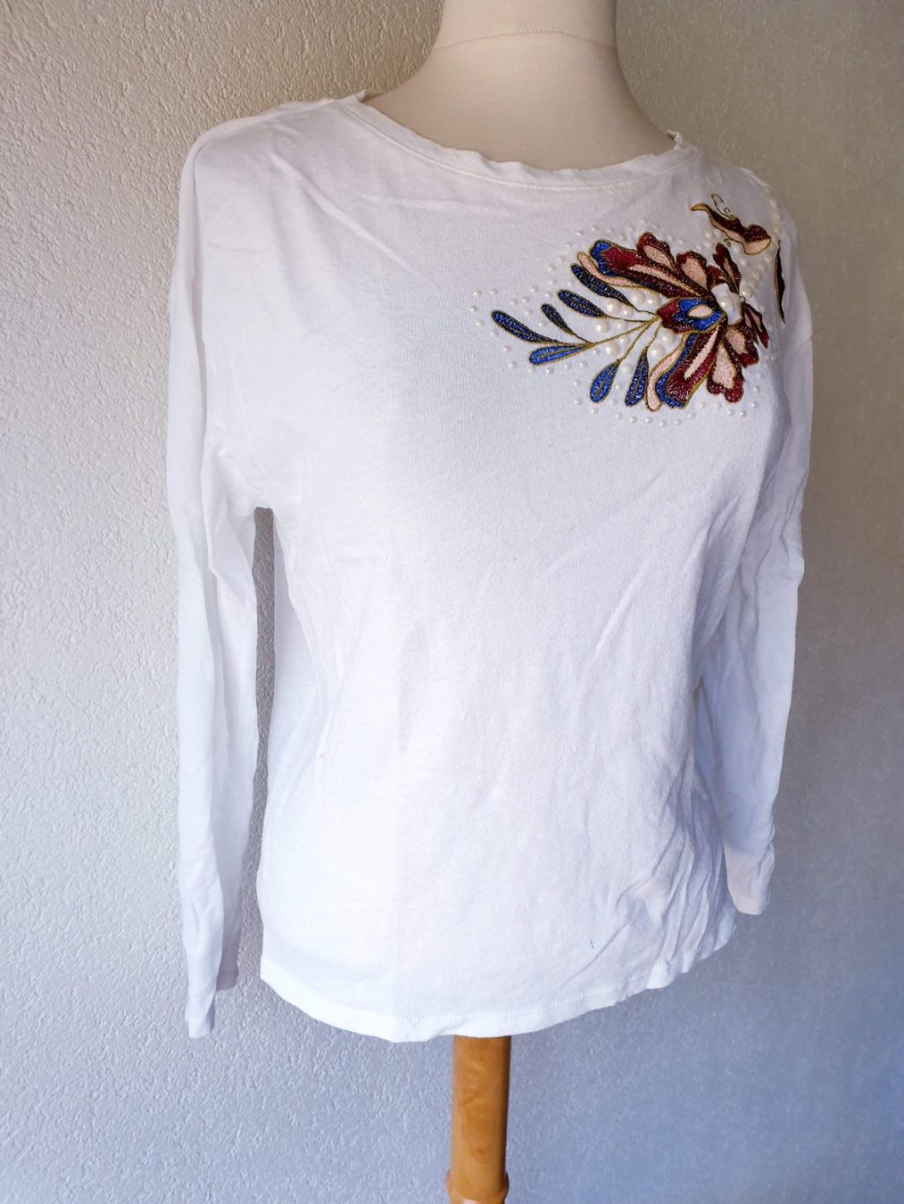 Maglioni & Felpe: VINTAGE SHIRT LANGARM PULLOVER M 38 STICKEREI PULLI TOP – Usato da Elsau venduto da the-colorful-side 4
