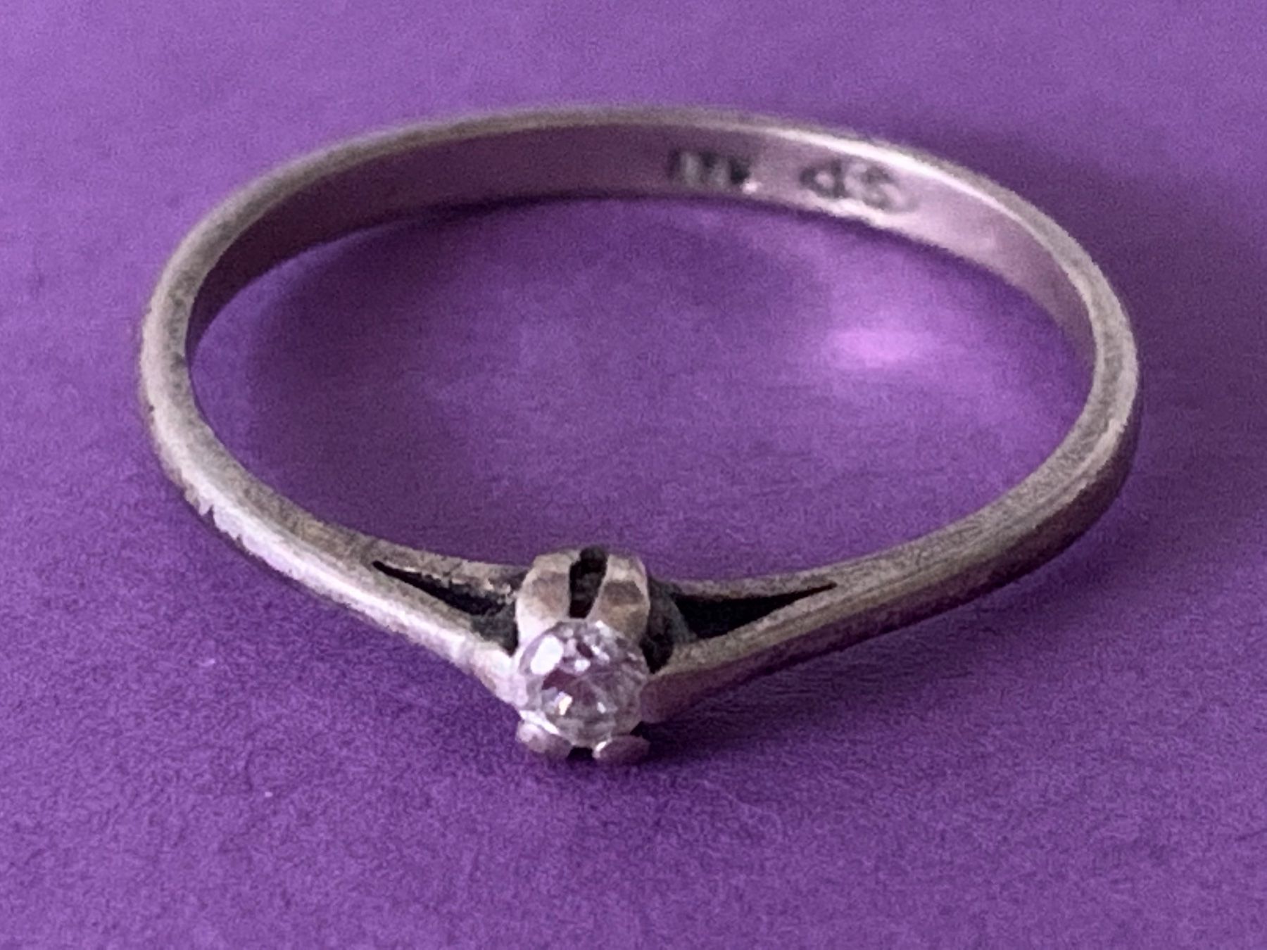 Anelli: Silberring zart chaton (59) – Usato da Dittingen venduto da Bellevista