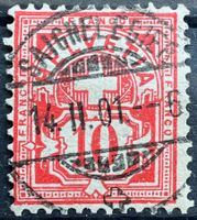 1901 Voll-⦿ Saignelégier auf Ziffermarke 61B