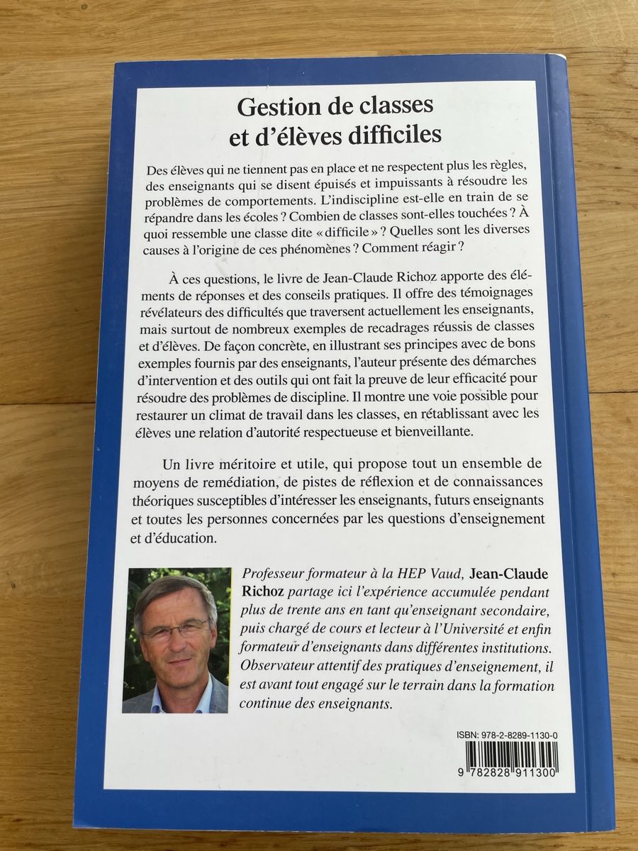 Livres: Gestion de classes et d'élèves difficiles / J-C Richoz – Neuf (Voir description) à Zürich par Linda_ga 1