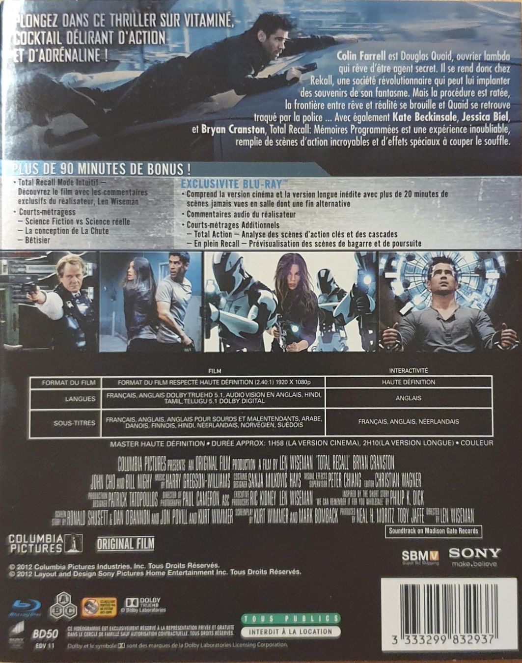 Tutti i DVDs: Total Recall : Mémoires programmées (2012) – Usato da La Tour-de-Peilz venduto da Resize 1