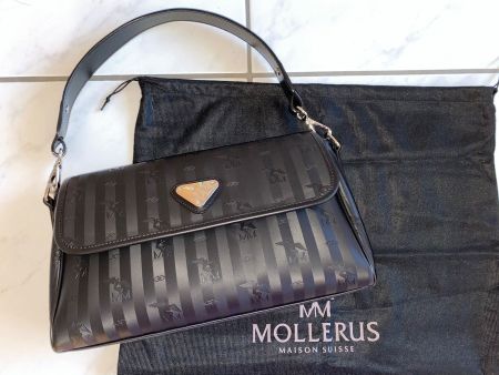 MAISON MOLLERUS Schultertasche Gurt Tasche Auwil schwarz Neu