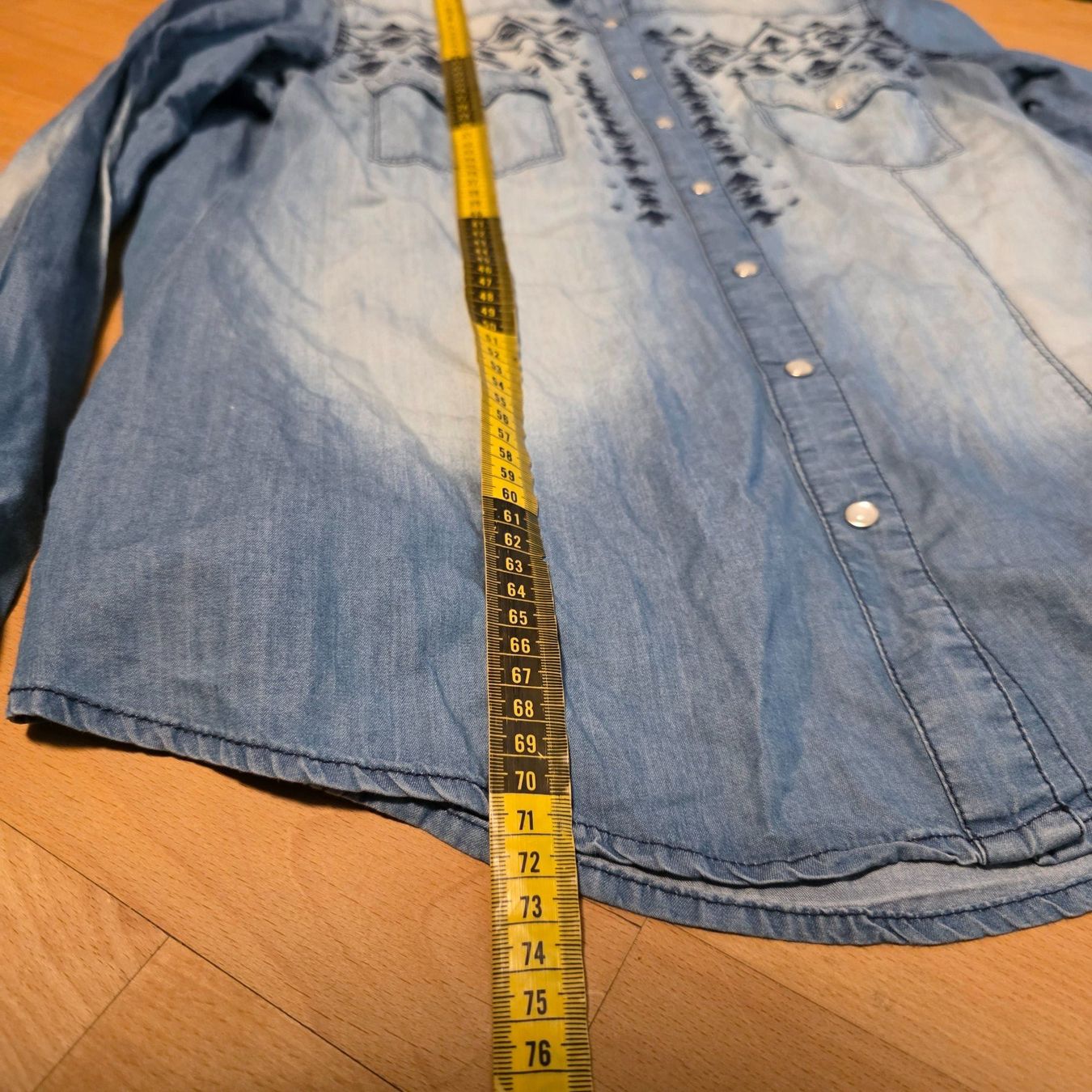 Camicette: Denim Hemd Bluse Gr.38/40 Western Style Baumwolle – Usato da Wald ZH venduto da CapLux 8