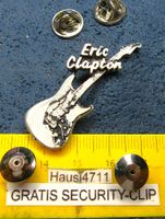 ERIC CLAPTON MUSIC GITARRE 2NÄGEL-PIN METALIC SECURITY-CLIPS