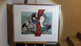 CARTIER PAUL, Original-Steinlithographie, "Taubenharmonie"