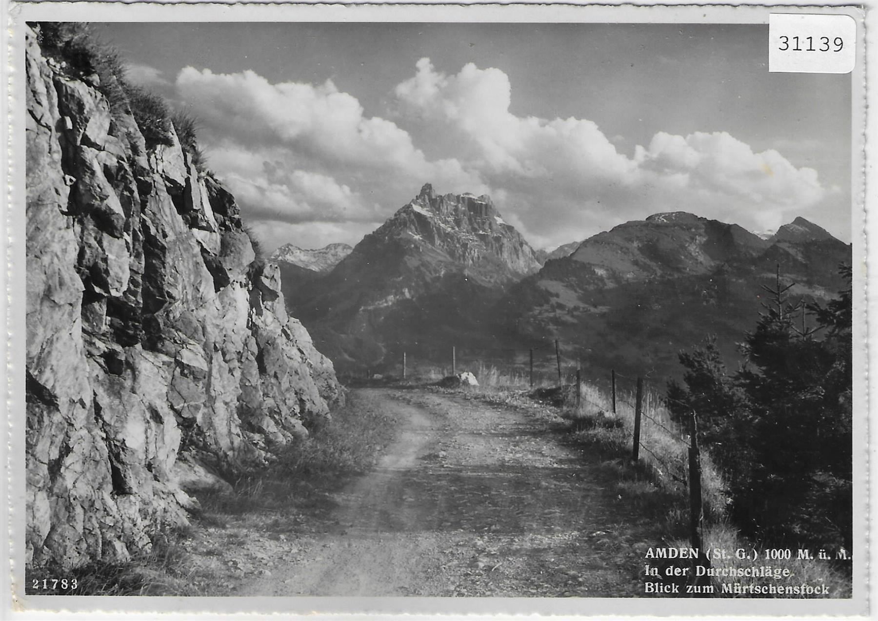 Cartoline postali: Amden - In der Durchschläge. Blick zum – Usato da Ettingen venduto da Kartenplanet