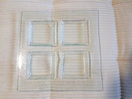 5 Stk. Snack-Vorspeiseteller.30x30 mit 4 Unterteilungen,NEU+