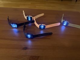 LOT Digitaluhren mit LED Display verschiedene Farben