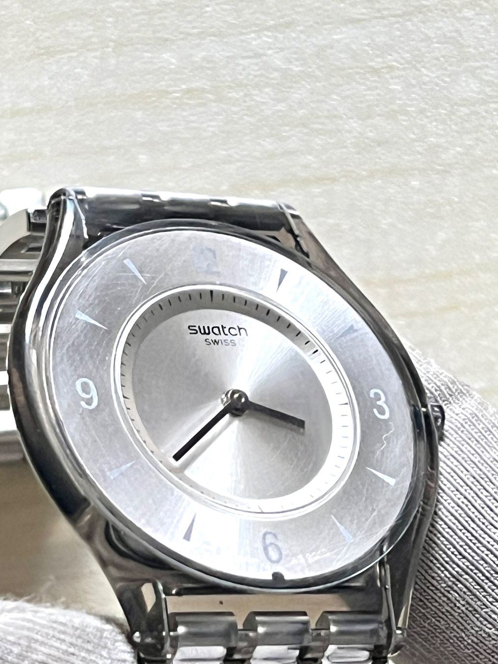 Swatch Orologi: Coole Swatch Uhr, Silber Look, Zeitlos! – Usato da Grenchen venduto da chththl 3