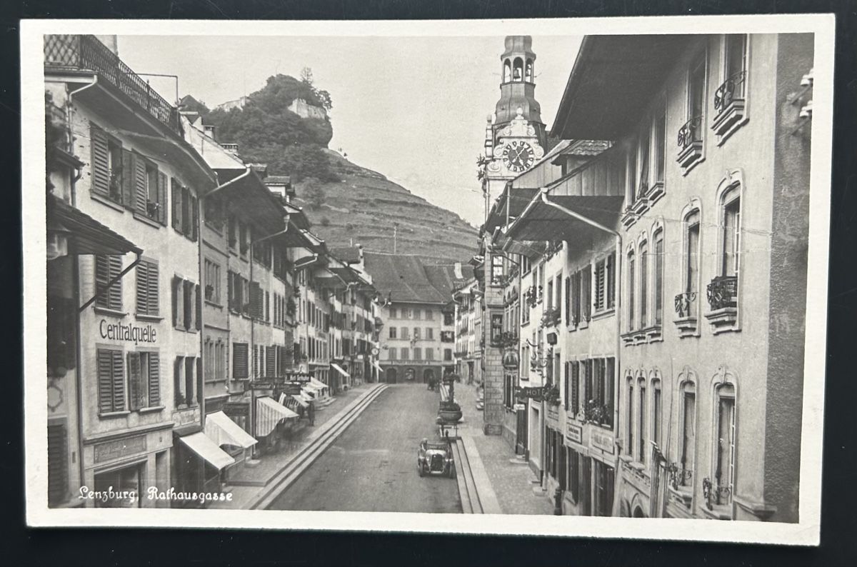 Cartoline postali: Lenzburg Rathausgasse  – Usato da Horw venduto da Tellbub