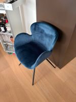 Blauer Deko-/Esszimmerstuhl