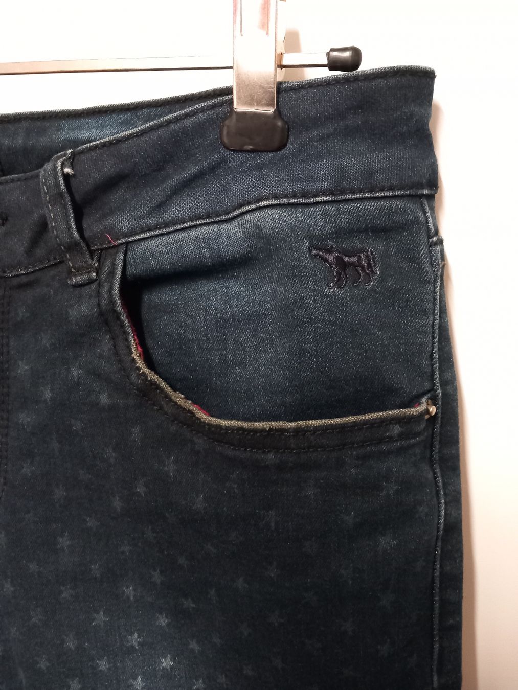 Jeans: NO NAME Stretch Jeans Gr. 30, Sternenmuster, Blackout – Usato da Merligen venduto da muss_haben 4