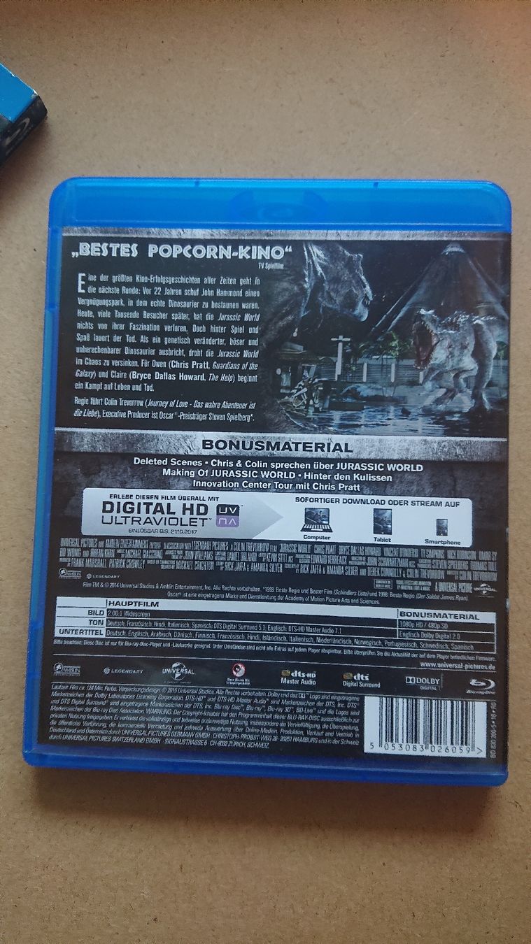 Alle DVDs: Jurassic World Blu-ray  – Gebraucht aus Chur von FreakofRarity 4