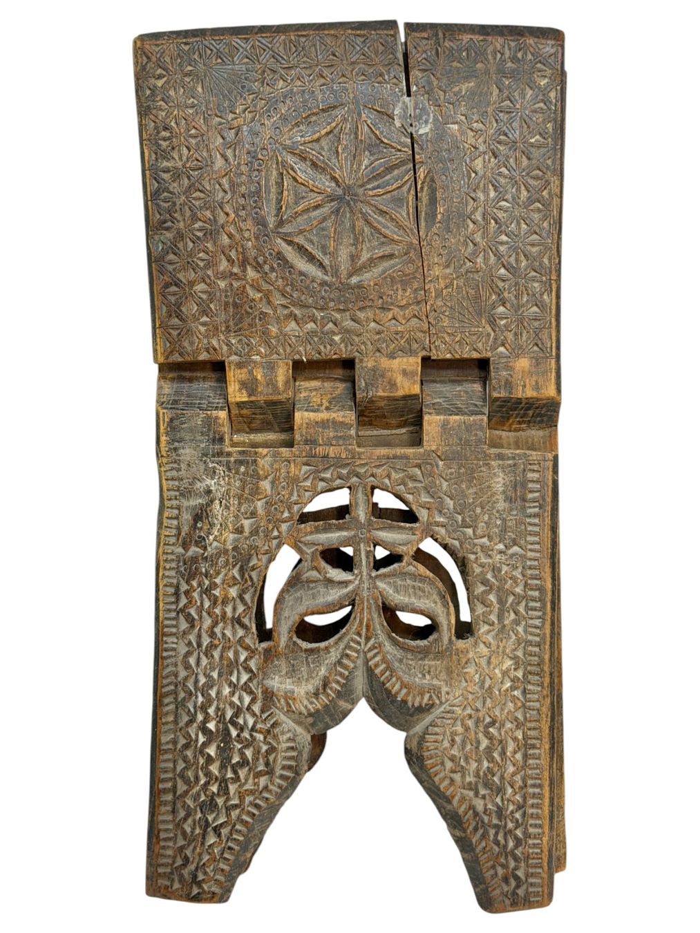 Sculptures & Statues: Porte coran teck sculpté motifs géométrique, Java, Indonésie – D'occasion à Morges par DidisLuxeFinds 8
