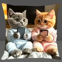 🐱📱 Kissenbezug – Kätzchen spielen mit Handy ✨