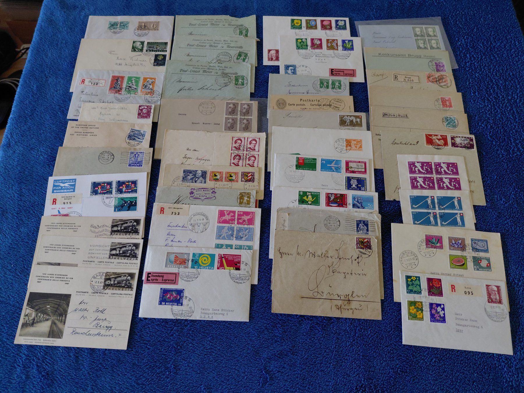Alle Briefmarken: Superlos alte CH Briefe7Karten – Gebraucht aus Horw von Onurb008 3