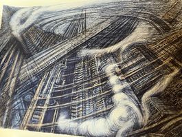 H.R. Giger Swiss Transit Tunnel Lithografie