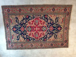 Handgeknüpfter alter Teppich 175 x 115 Muster Persisch