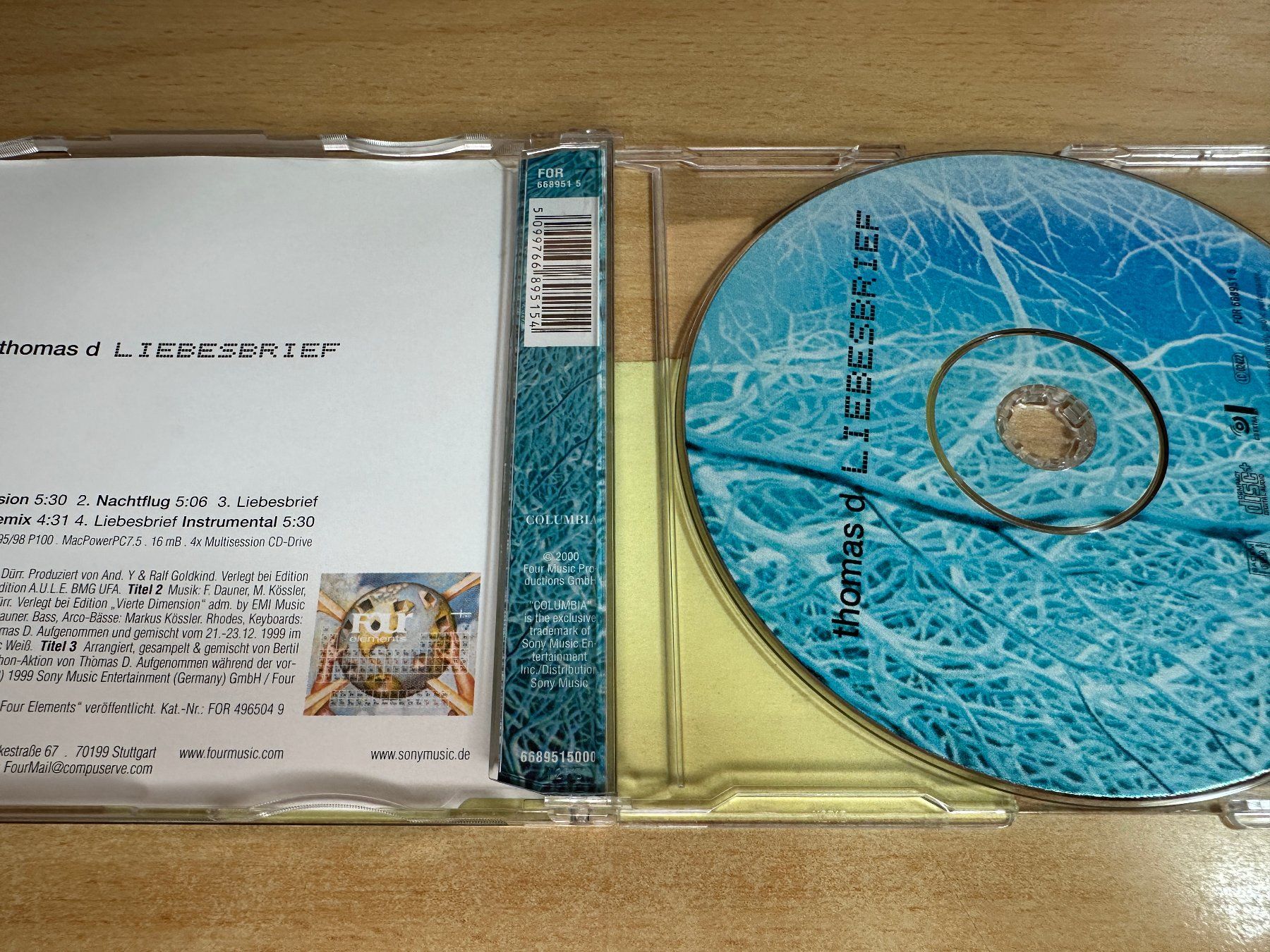 CD: Thomas D – Liebesbrief - Single CD – Usato da Rikon im Tösstal venduto da Alpenmutz 1