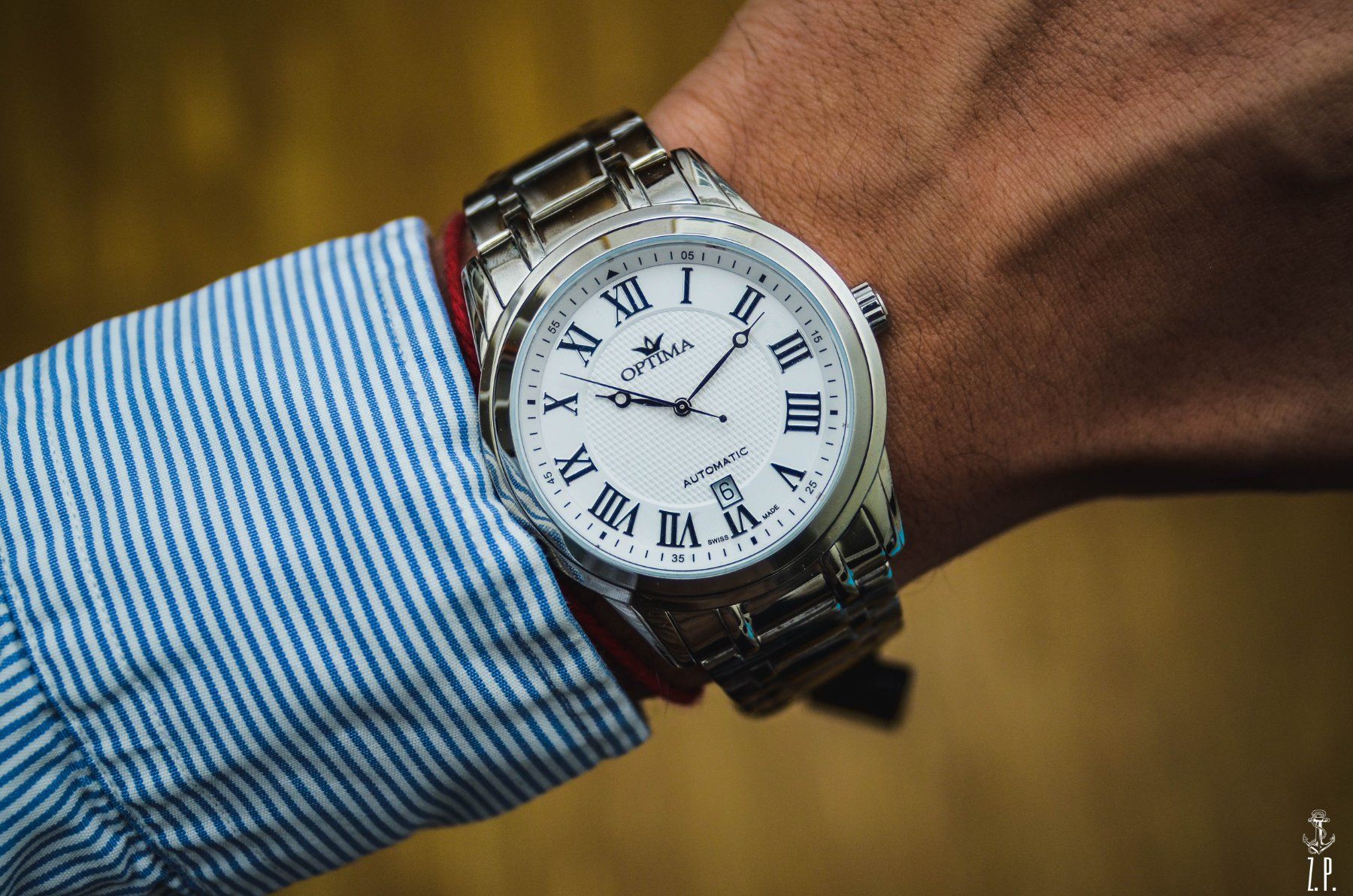 Uhren: Optima Automatic Roman White Dial Ungetragen Swiss made – Gebraucht aus Boswil von ZPwatches 8