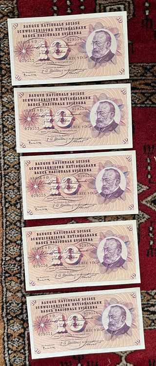 Schweizer 10-Franken-Note, Serie 9D, Jahrgang 1956, Top! (Neu (gemäss ...