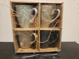 Neu - Kaffeetassen H:10.5cm 4Stk (Verp. Beschädigt)
