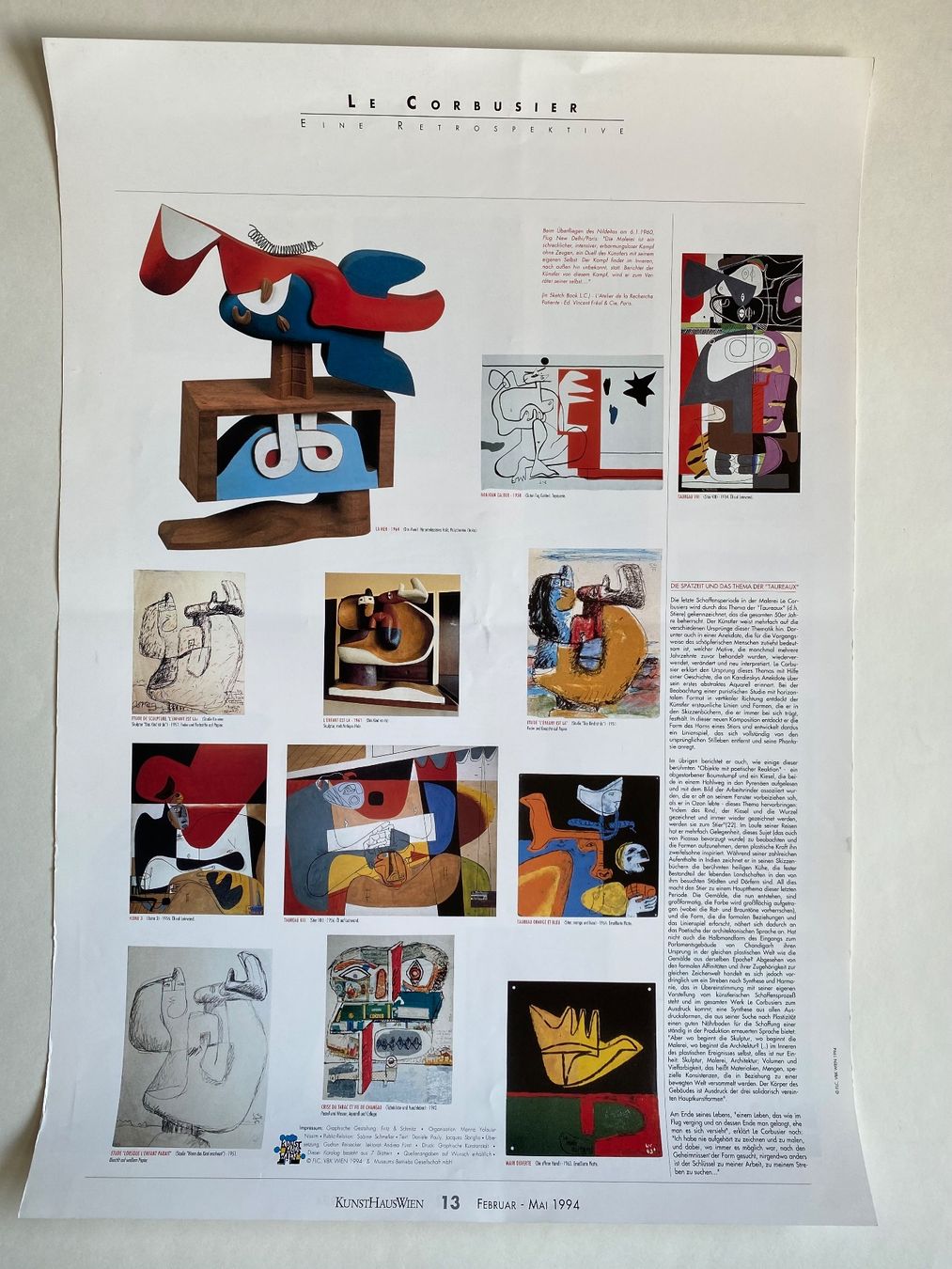 Foto & Immagini: LE CORBUSIER. Grosse Doppelseitige Farb- Poster. 7 Blätter – Usato da Zürich venduto da lesgarcons 4