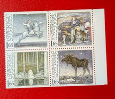 SCHWEDEN JOHN BAUER KUNST TIERE SLANIA 1982** POSTFRISCH
