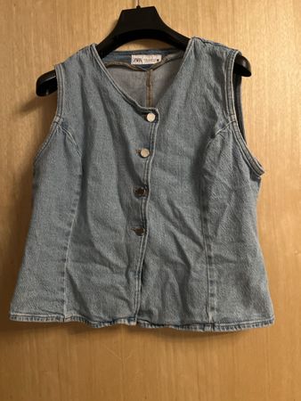 Gilet en jean Zara bleu clair taille XXL bon état