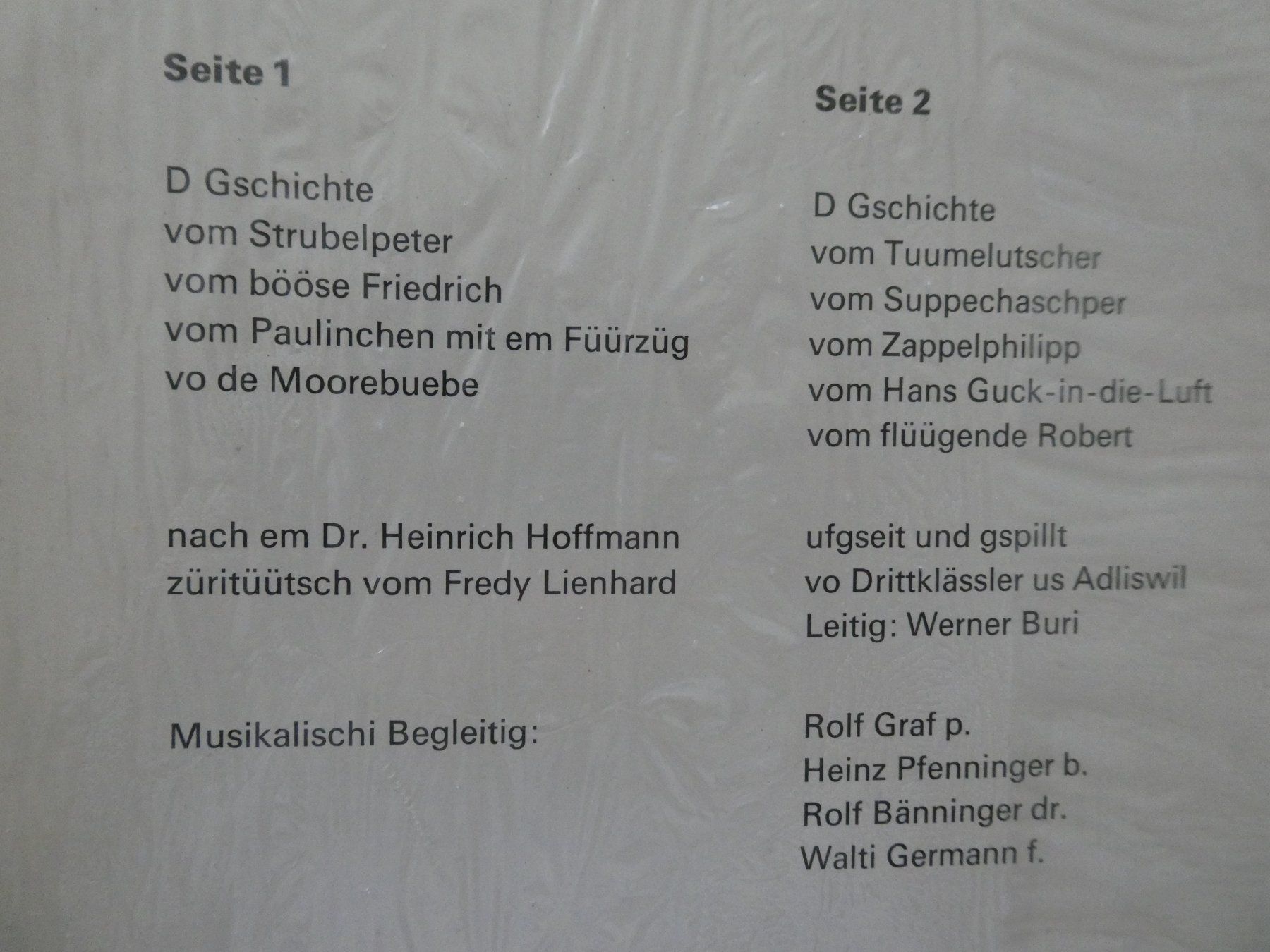 Vinyles: De Strubelpeter LP – D'occasion à Basel par Robyn 2