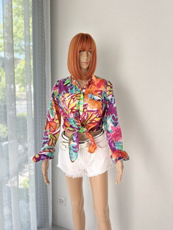 Lauren Ralph Lauren Tropical Shirt Size M Summer 2023 Chic S