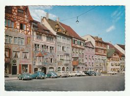 Postkarte Stein am Rhein, Vintage Autos mit Stempel 1.9.1969