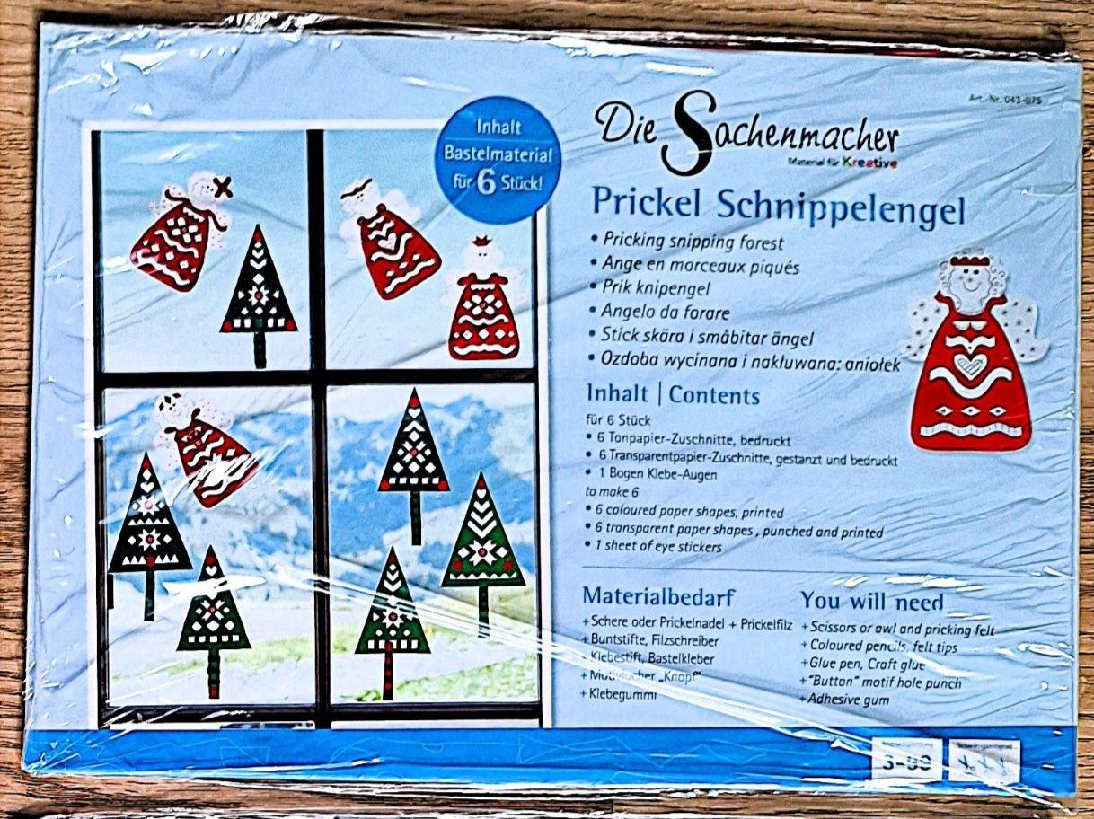 Kit bricolage: 2x Prickel-Schnippelengel Bastelset Weihnachten – Nuovo e nell'imballaggio originale da Fahrwangen venduto da hegim
