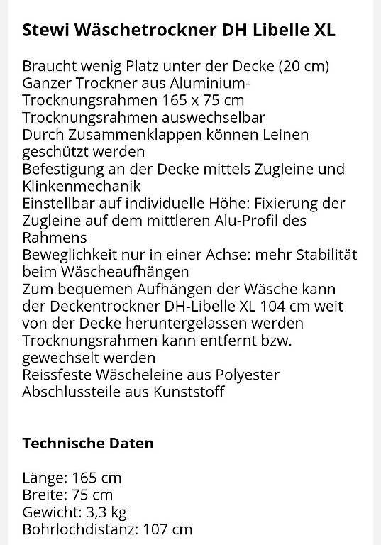 Stewi Stenditoi: Deckentrockner Extra Large – Nuovo e nell'imballaggio originale da Mettmenstetten venduto da Sa.schmid 1
