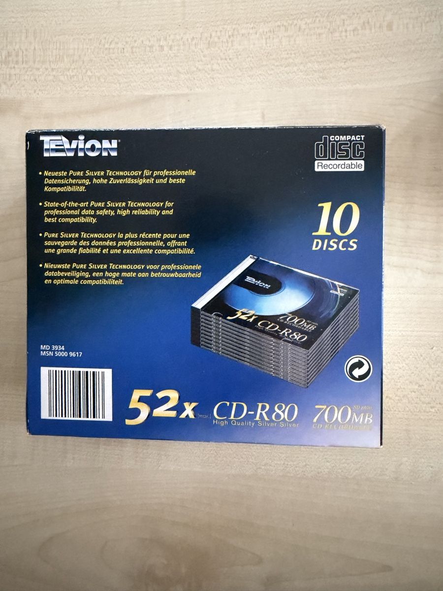 CD & DVD vergini: 10 Tevion CD-R80 Rohlinge (OVP) – Nuovo e nell'imballaggio originale da Goldau venduto da Henggi88 1