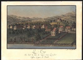 Zürich Enge  Umrisstich 1794 sehr selten