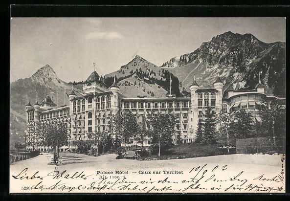 Ansichtskarten: AK Caux, Palace Hotel, 1903 – Gebraucht aus Berlin von bartko-reher