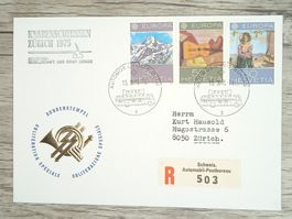 TR17 Enveloppe + Timbre Suisse 1975