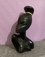 Magnifique Buste femme africaine en céramique vintage déco