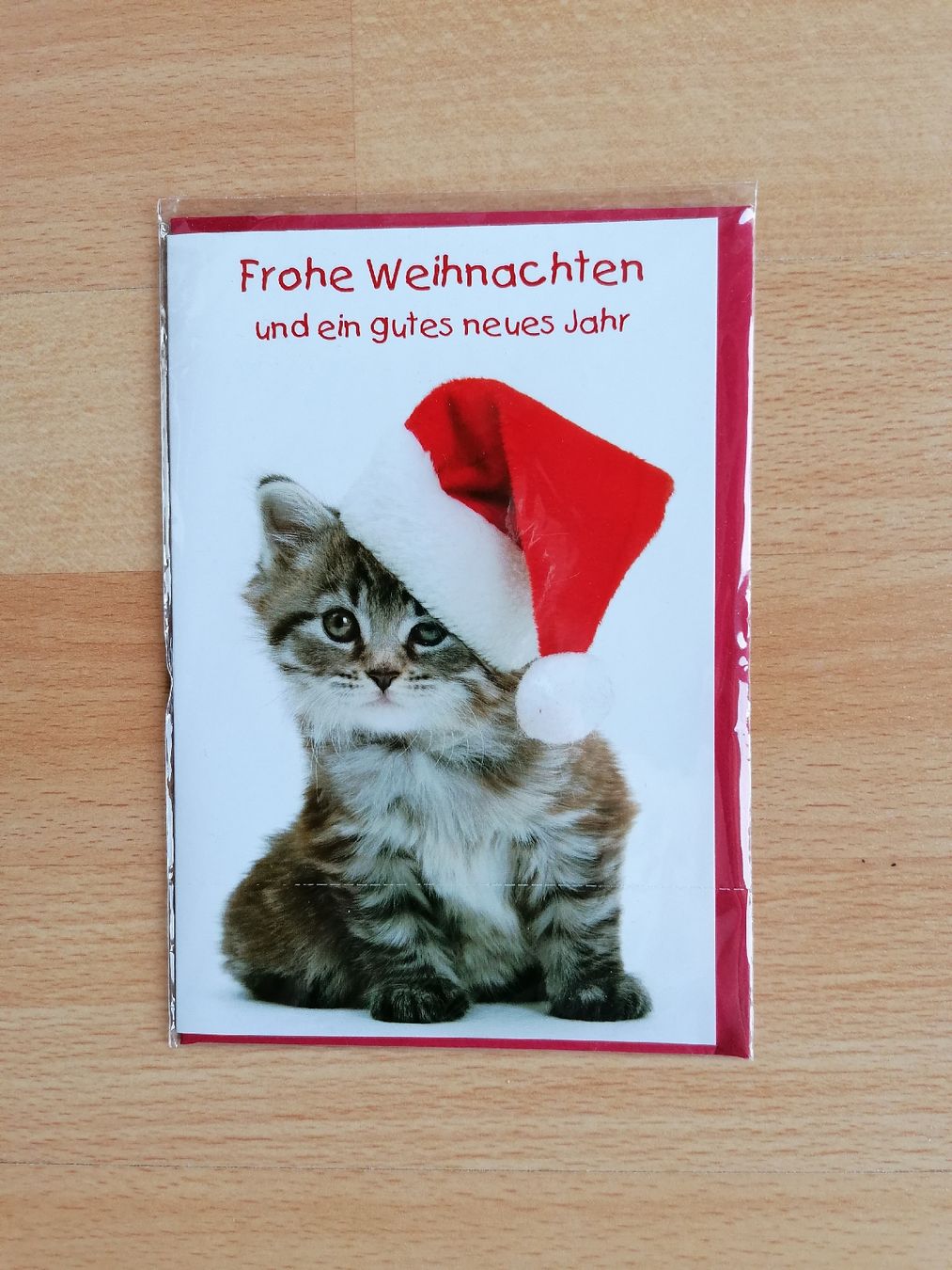 Cartoline: Weihnachtskarte 'Frohe Weihnachten' mit Katze – Nuovo e nell'imballaggio originale da Hägendorf venduto da Fiooo