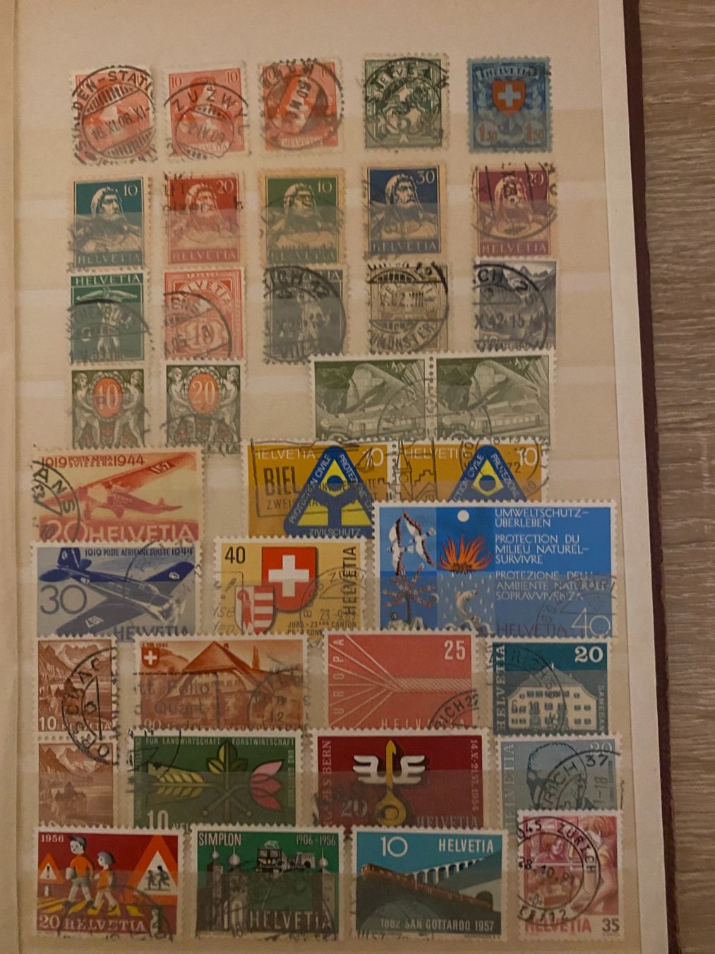 Tous les timbres: Briefmarken Konvolut Schweiz diverse Werte gebraucht – D'occasion à matten b. interlaken par jfran17