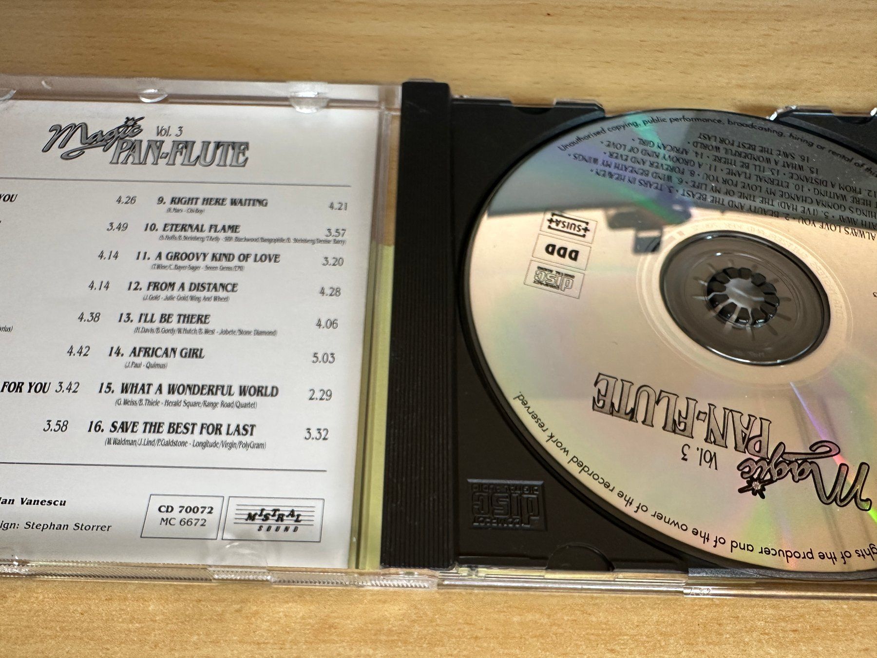 CD: V1 Unknown Artist – Magic Pan-Flute - Volume 3 – Usato da Rikon im Tösstal venduto da Alpenmutz 2