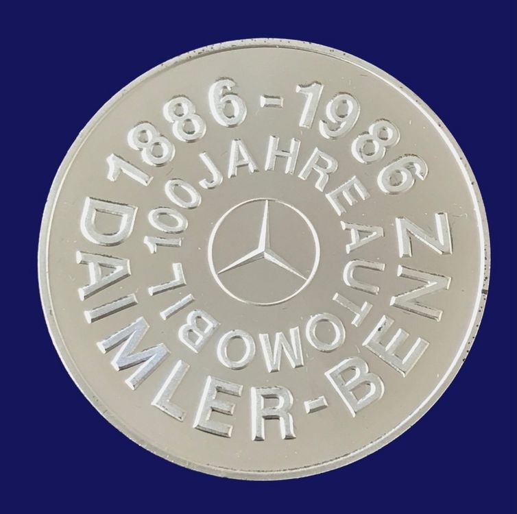 Médaille Commémorative 100 Ans Du Club De Football Biebrich - Argent 999 - 40 Mm - Très Bon état