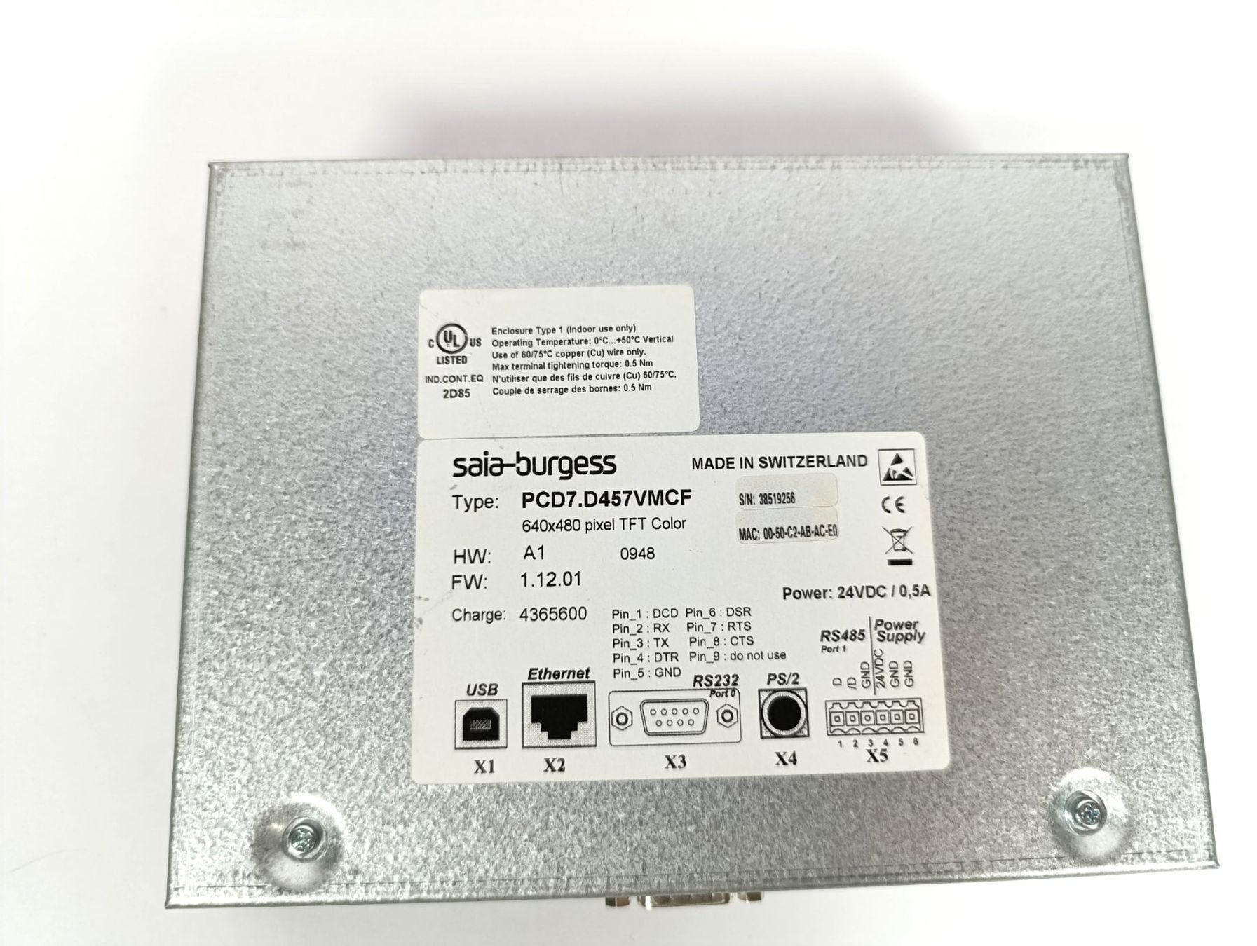 Sistema di controllo: SAIA Web Panel PCD7.D457VMCF – Nuovo (secondo la descrizione) da Thielle venduto da urs_8lzn 4