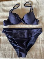 Dunkelblaues Bikini "Madras" von Beldona, Grösse 38
