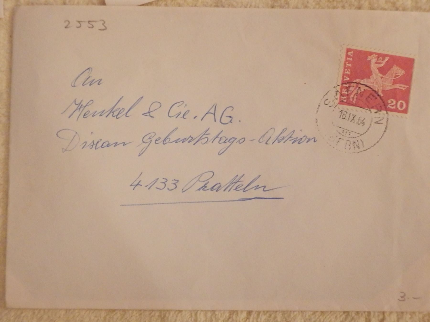 Tutti i francobolli: Lot mit 6 Bedarfsbriefen, Biel / Bienne – Usato da Ueberstorf venduto da dinbau 3