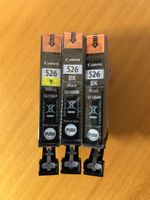 Canon Druckerpatronen CLI-526 BK/Y, 3 Stück, Original!