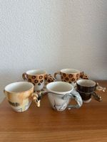 Service safari animaux 6 tasses fantaisie céramique